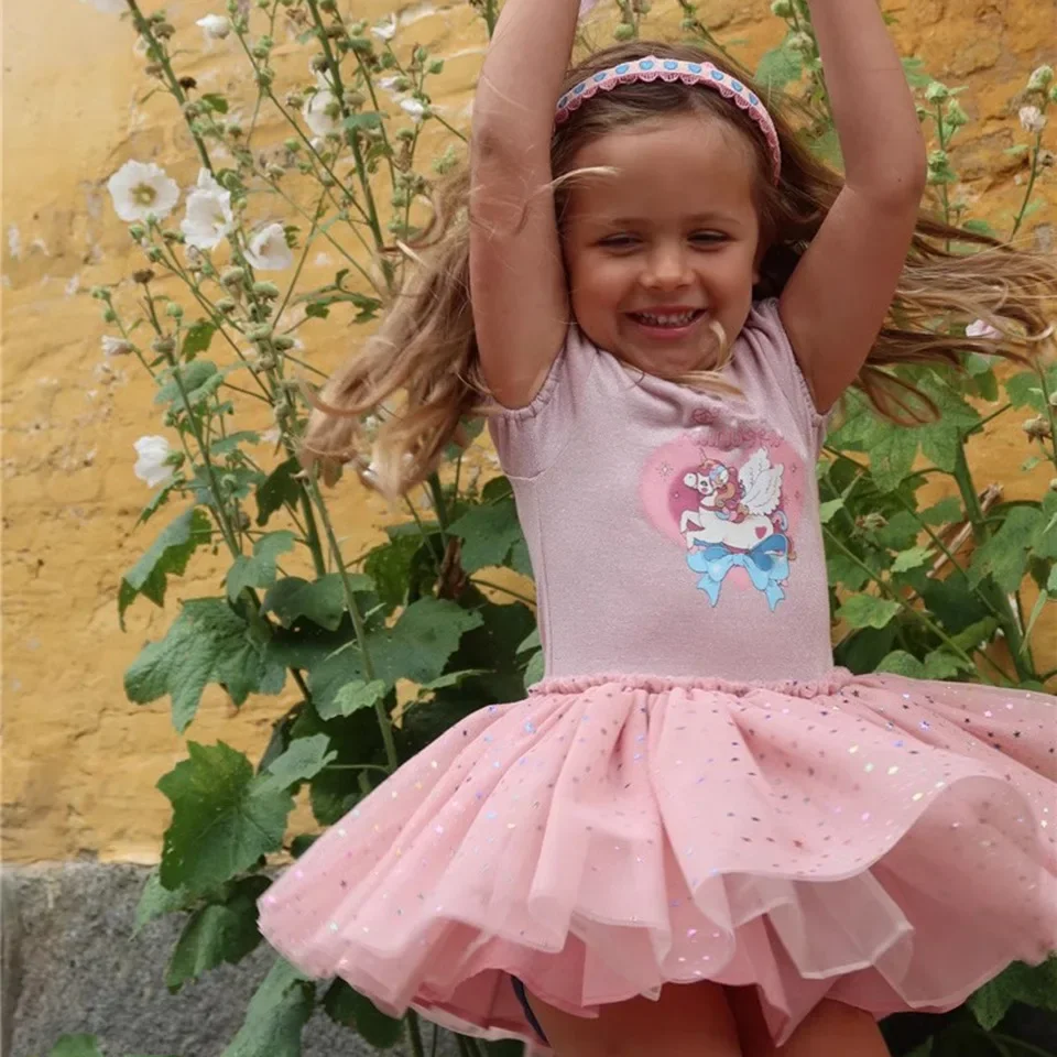 KS vestido de princesa con tul y lentejuelas para niñas verano - imagen 3