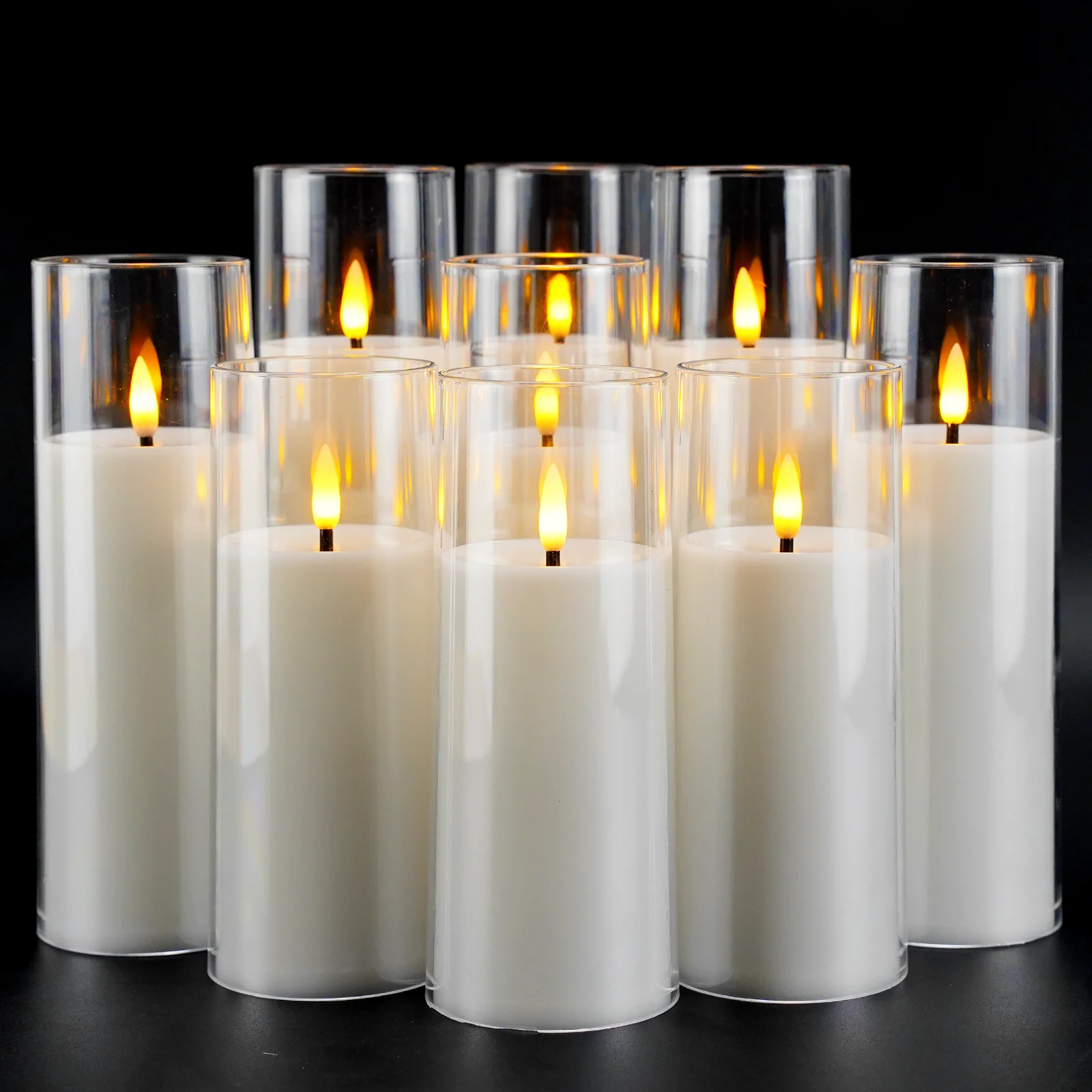 Juego de 5 velas LED sin llama con efecto parpadeo