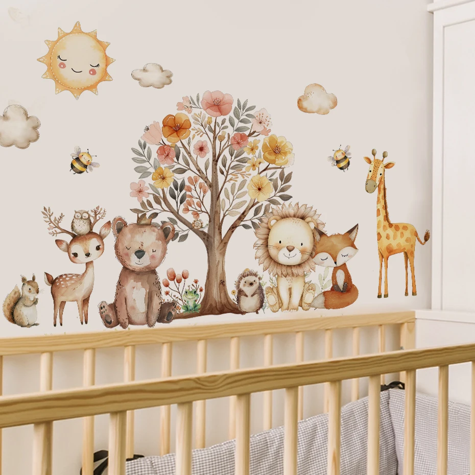 Pegatinas de pared infantiles animales dibujos para habitación niños - imagen 5