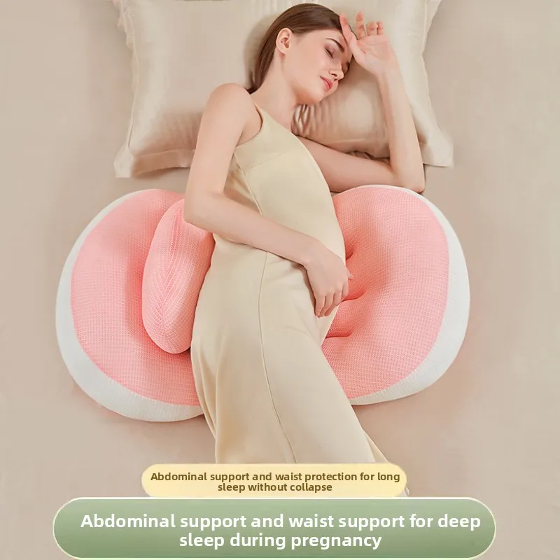 Almohada para embarazadas en posición lateral