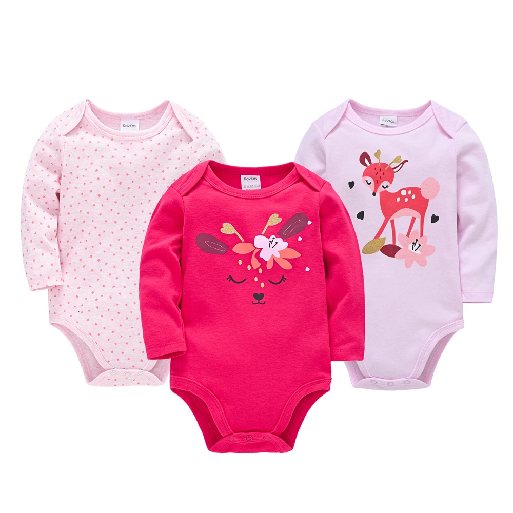 Kavkas pelele algodón con estampado ciervo para bebé niña - imagen 4