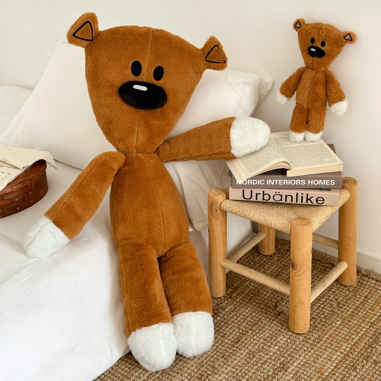 Mr. Bean oso de peluche gigante marrón, almohada de abrazo suave - imagen 5