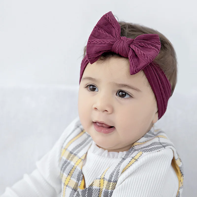 Diadema con lazo elástico de nailon suave para bebé - imagen 4
