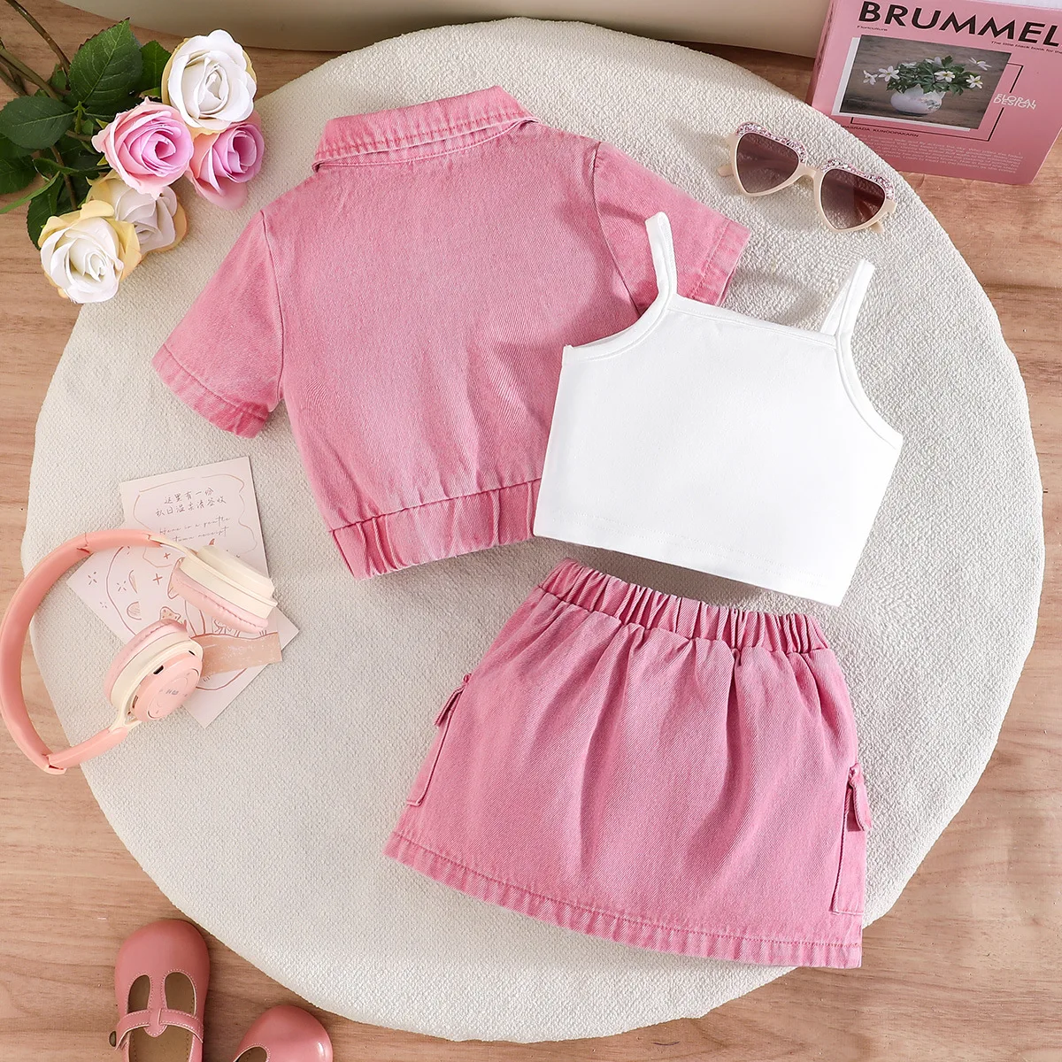 Chaleco y falda en conjunto