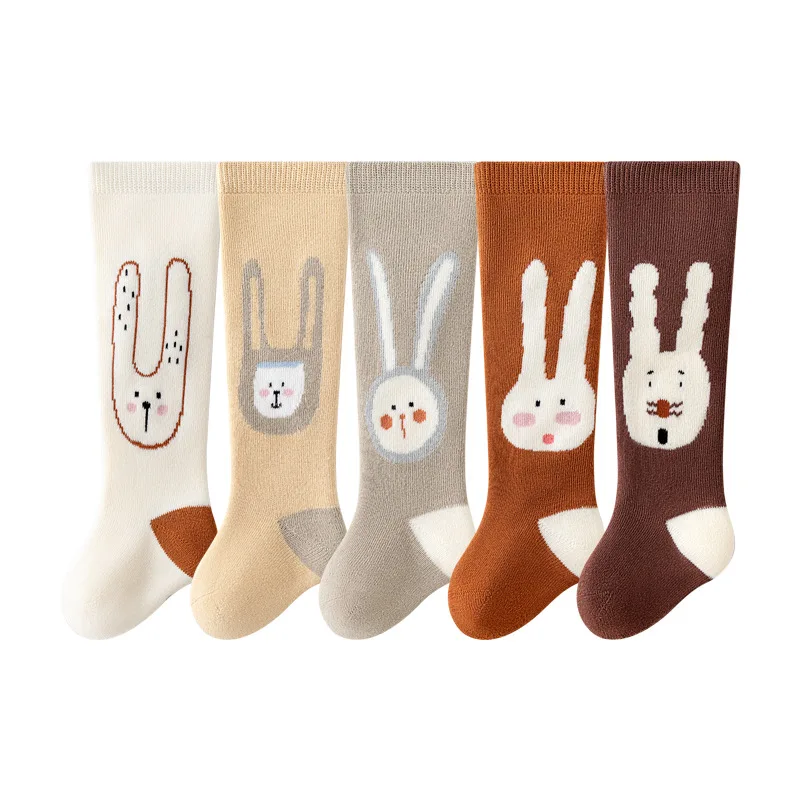Calcetines infantiles hasta la rodilla con dibujos animados gruesos