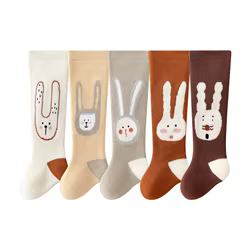 Calcetines infantiles hasta la rodilla con dibujos animados gruesos