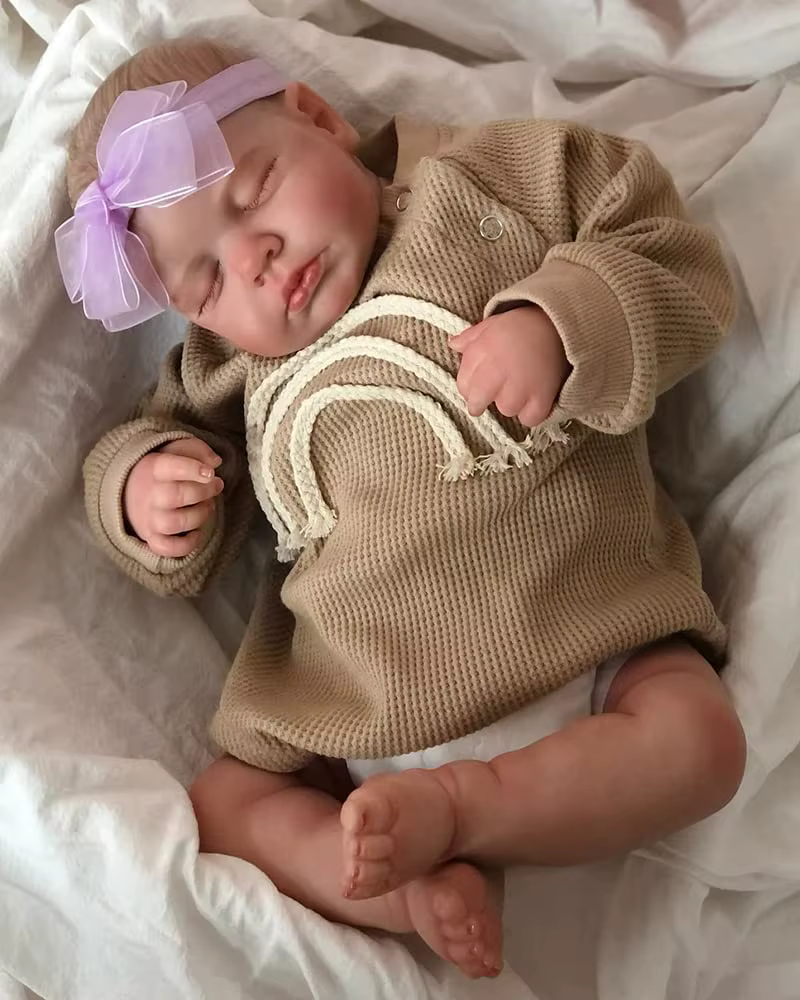 Muñeca Reborn LouLou 49 cm recién nacido vinilo piel venas visibles - imagen 2