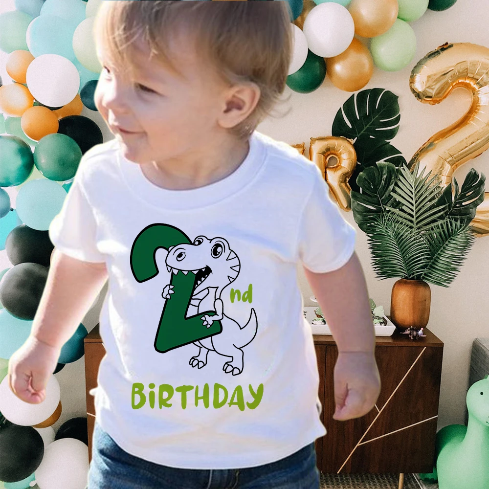 Camiseta infantil de dinosaurio para fiesta de cumpleaños - imagen 5
