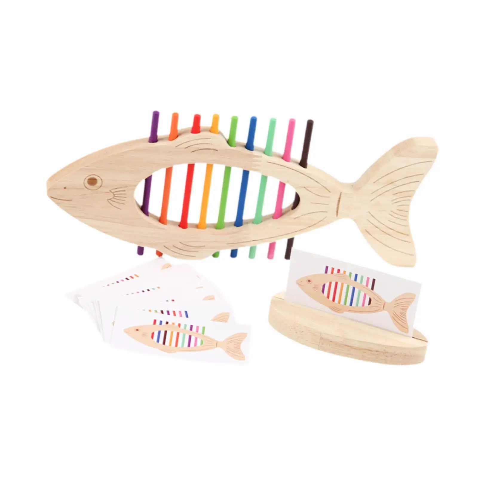 Juguete clasificador de colores en madera para preescolar