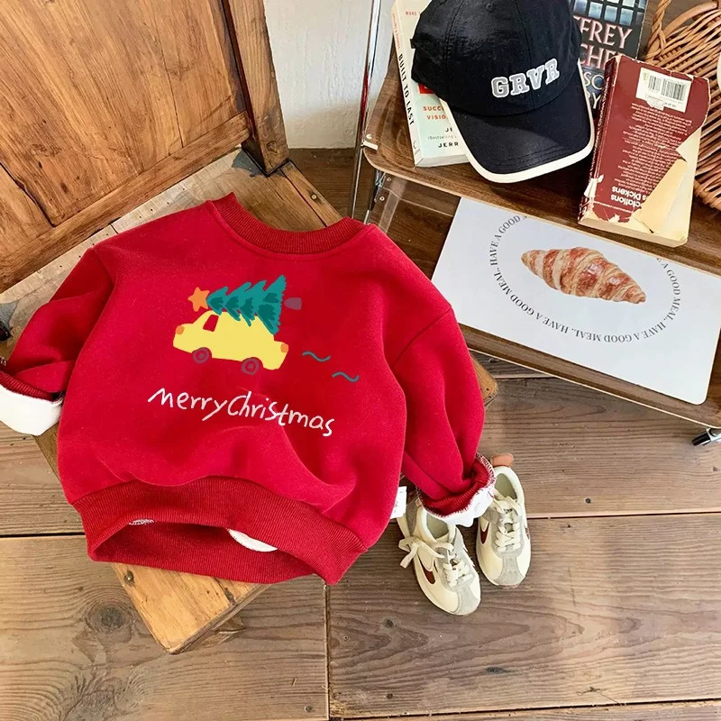 Sudadera navideña acolchada para niñas, cálida de invierno - imagen 5