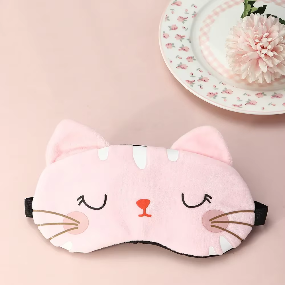 Mascarilla para dormir plegable de viaje con dibujos animados