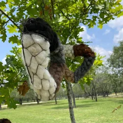 Nido para pájaros artesanal de fibra alpaca con forma corazón