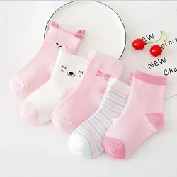 Calcetines de bebé de algodón suaves con gato – Diseño lindo