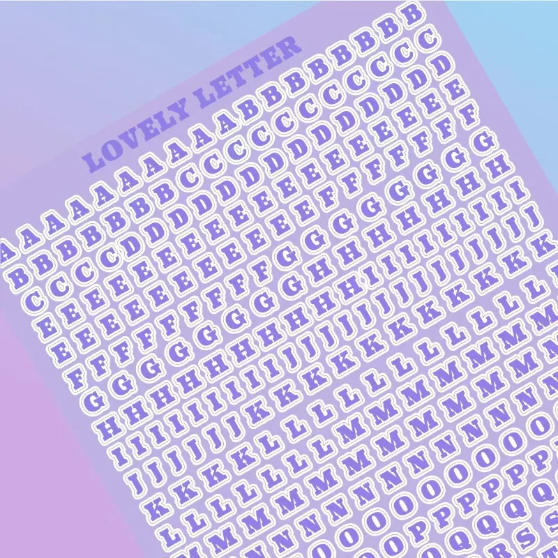 Pegatinas de letras del alfabeto pastel para scrapbooking infantil - imagen 5