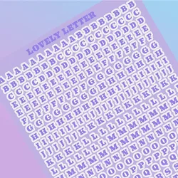 Pegatinas de letras del alfabeto pastel para scrapbooking infantil