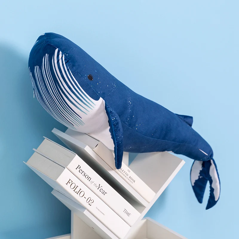 Almohada de peluche de ballena azul gigante para sofá - imagen 5