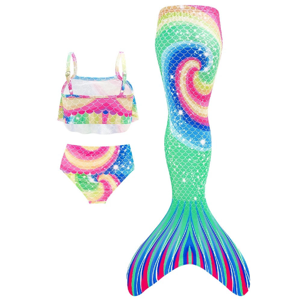 Traje de baño sirena con cola para niñas – estilo playa - imagen 3