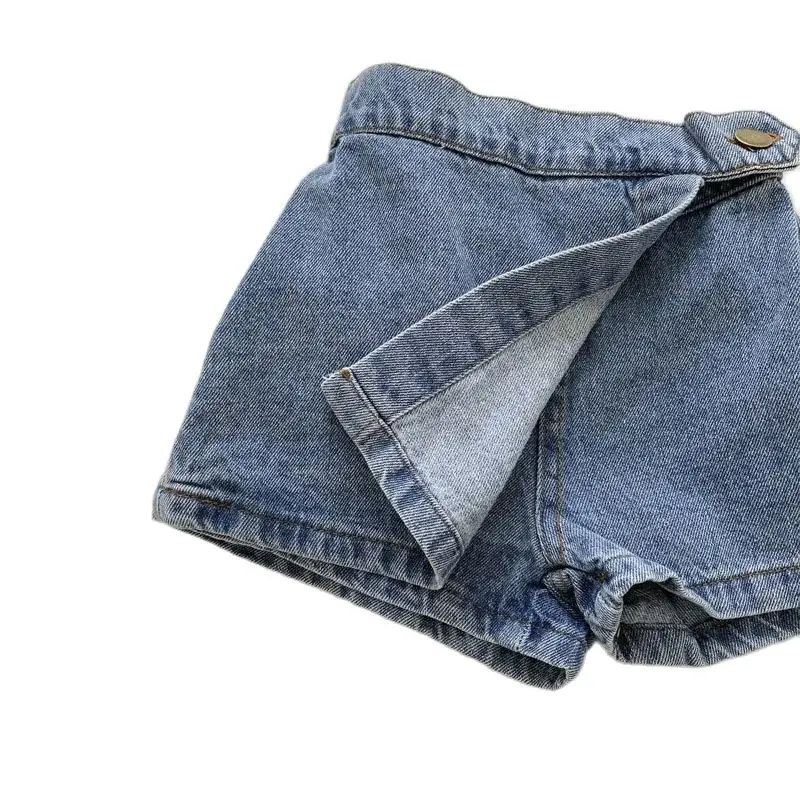 Falda vaquera elástica verano para niño y niña estilo denim cómoda - imagen 2