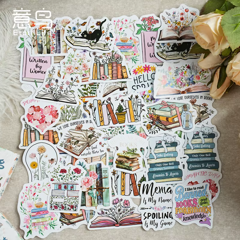 Pegatinas florales creativas para álbumes, diarios y manualidades - imagen 5