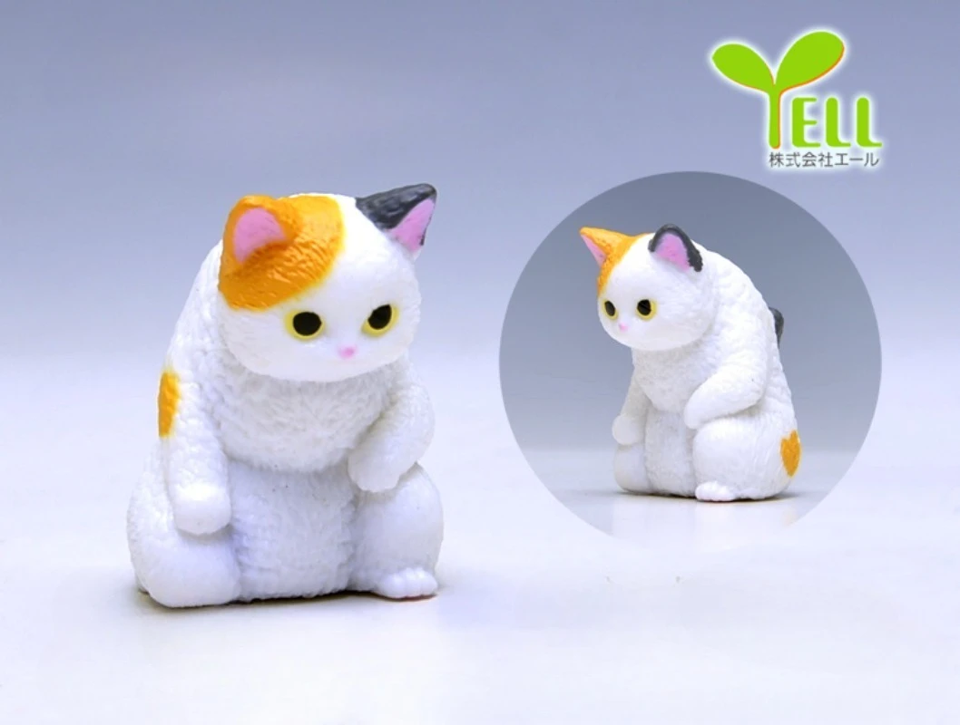 Figuras de gatos de cápsula Yell – diseño tierno atigrado y calicó - imagen 4