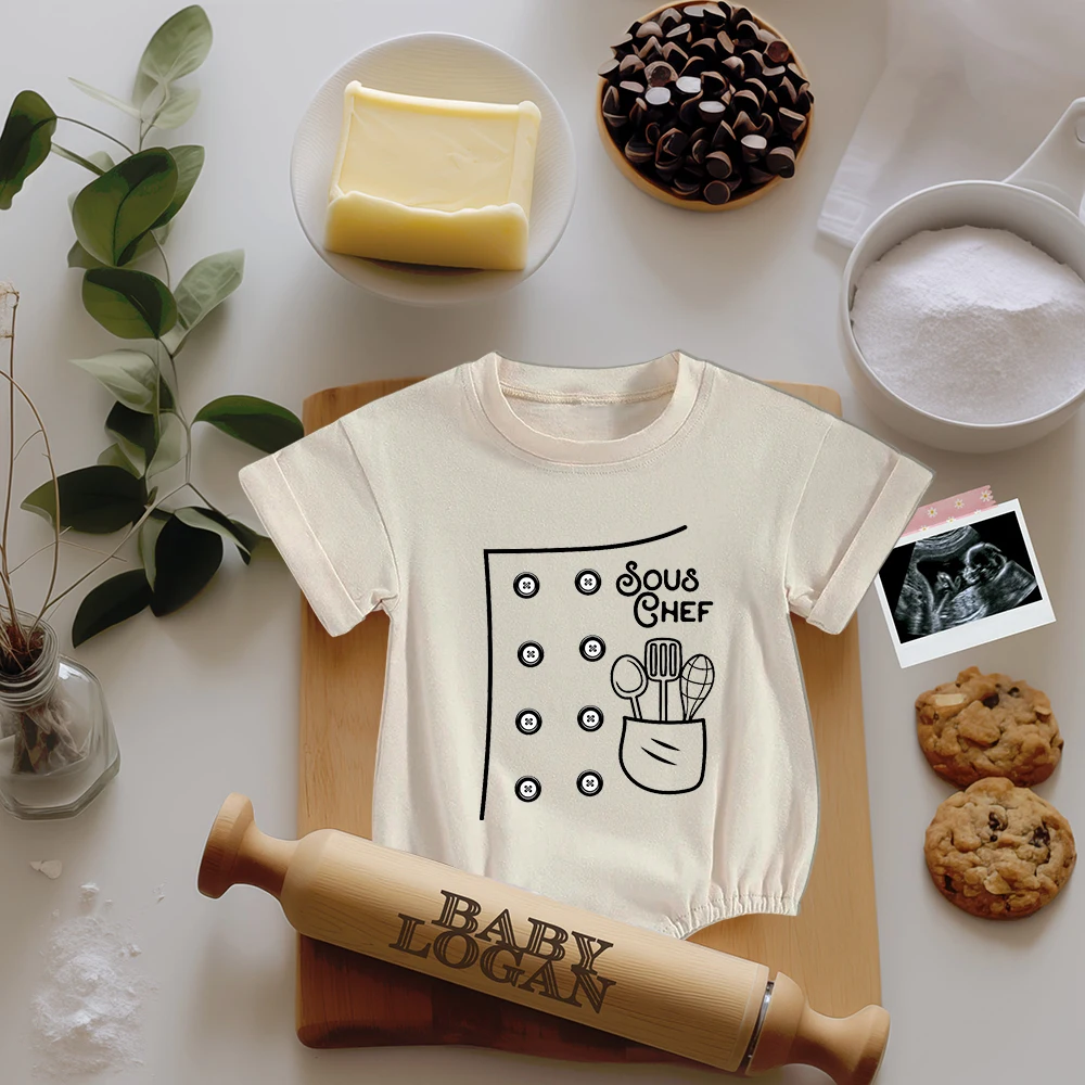 Mameluco Sous Chef para bebé – Diseño divertido original - imagen 2