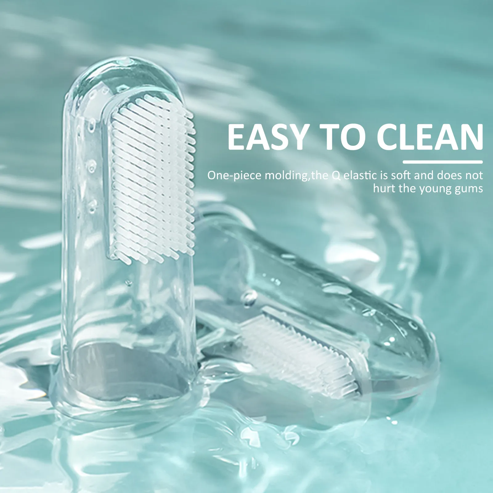 Cepillo de dientes silicona suave para bebés reutilizable - imagen 3