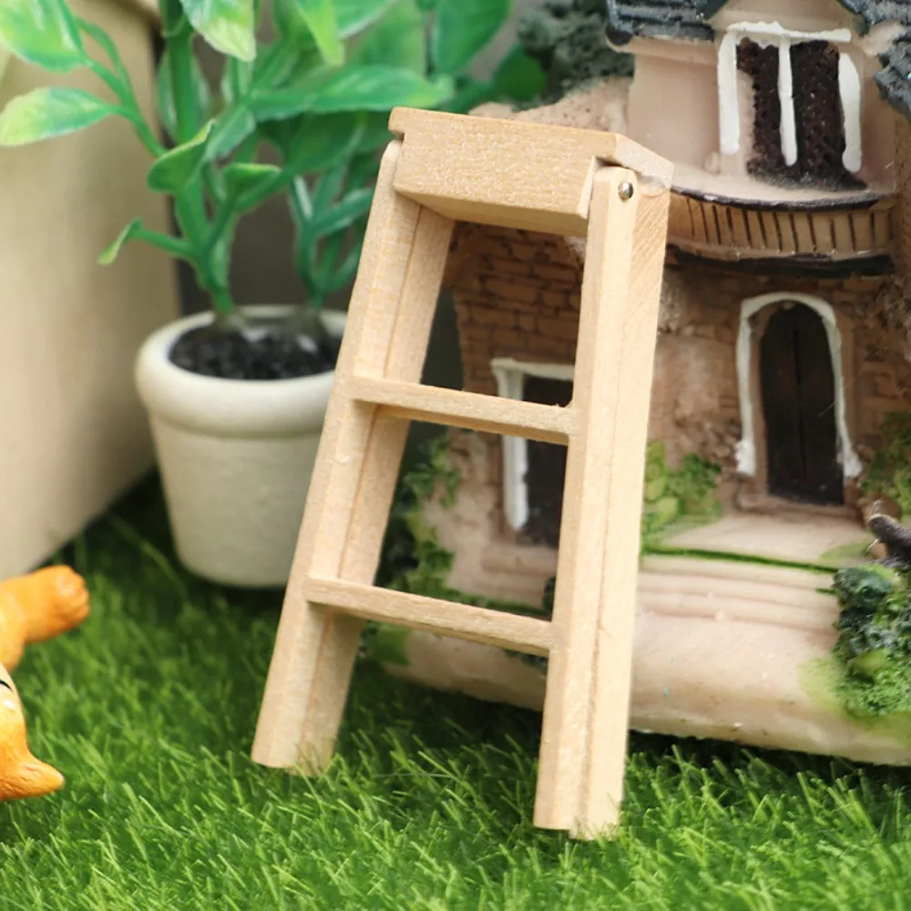 Escalera de madera hecha a mano para casa de muñecas - imagen 5