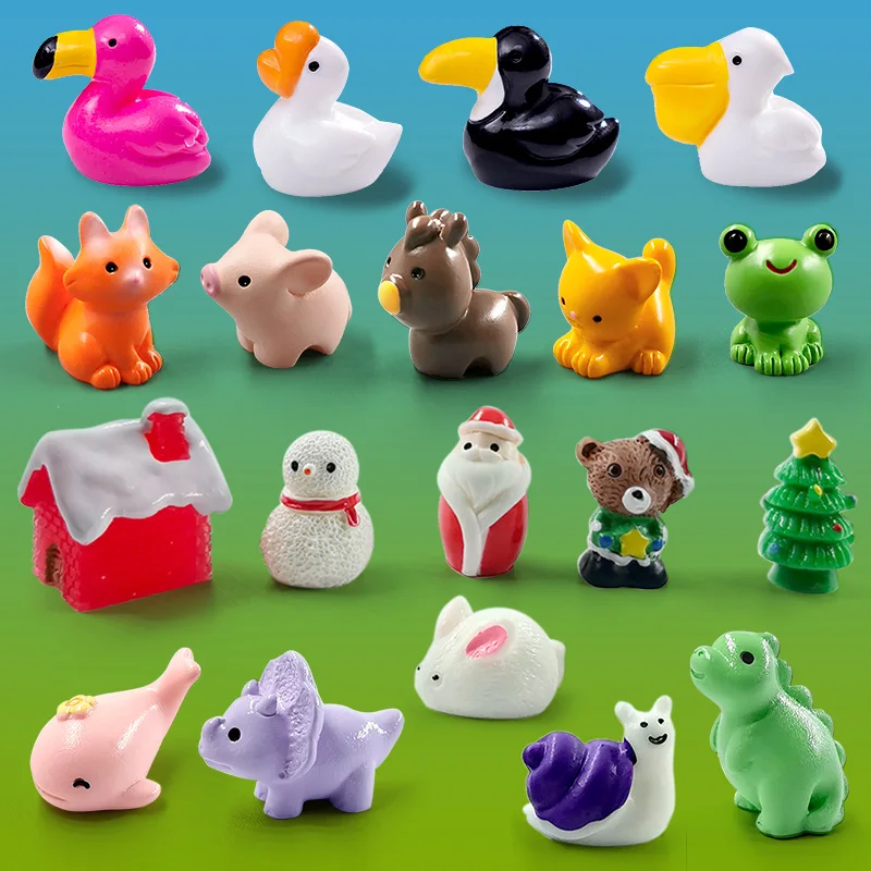 Miniaturas de animales para jardín de hadas infantil