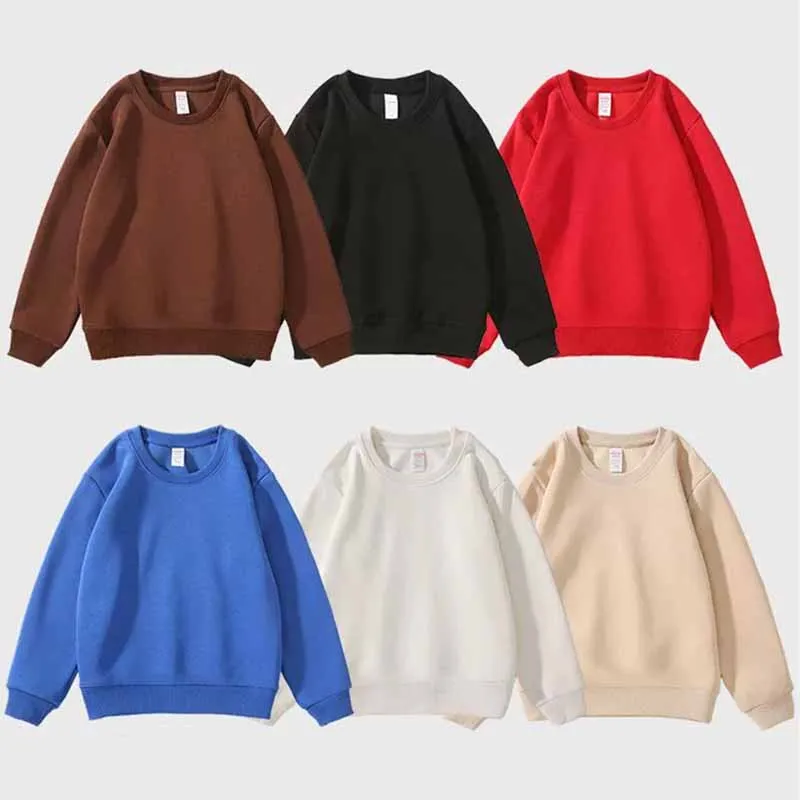 Sudadera fina de primavera para niños, jersey liso manga larga