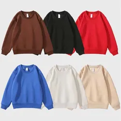 Sudadera fina de primavera para niños, jersey liso manga larga