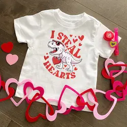 Camiseta San Valentín manga corta para niño – Diseño alegre y cómodo