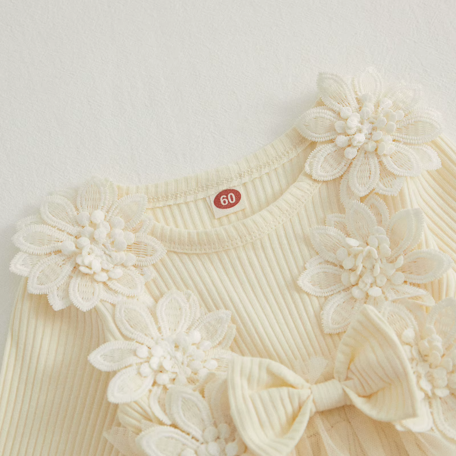 VISgogo vestido floral de tul para niña – Manga larga - imagen 3
