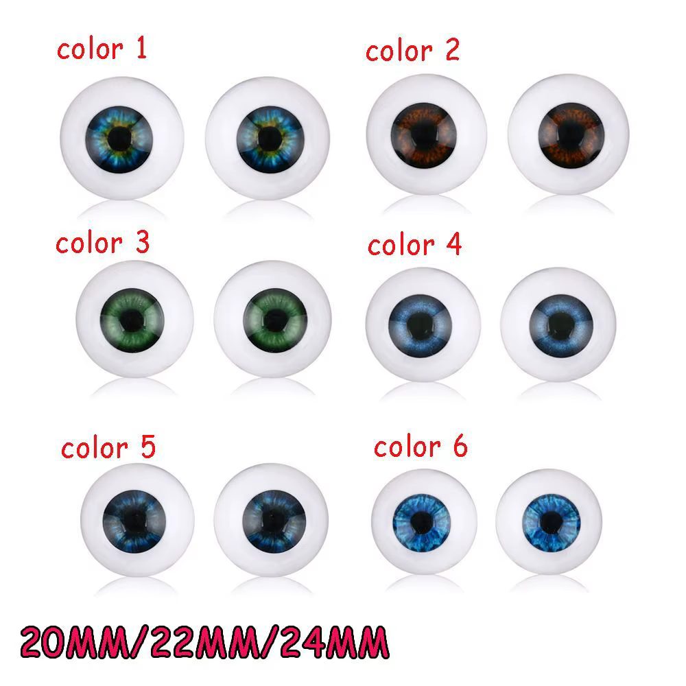 Detalle de ojos marrones para muñeca
