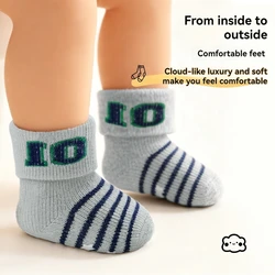 Calcetines de bebé con lazo grueso en algodón cálido – Invierno