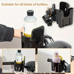 Portavasos para cochecito con soporte de teléfono y bebidas