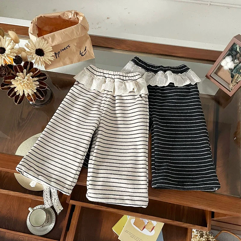 Pantalones acolchados de invierno con forro polar para niños y niñas