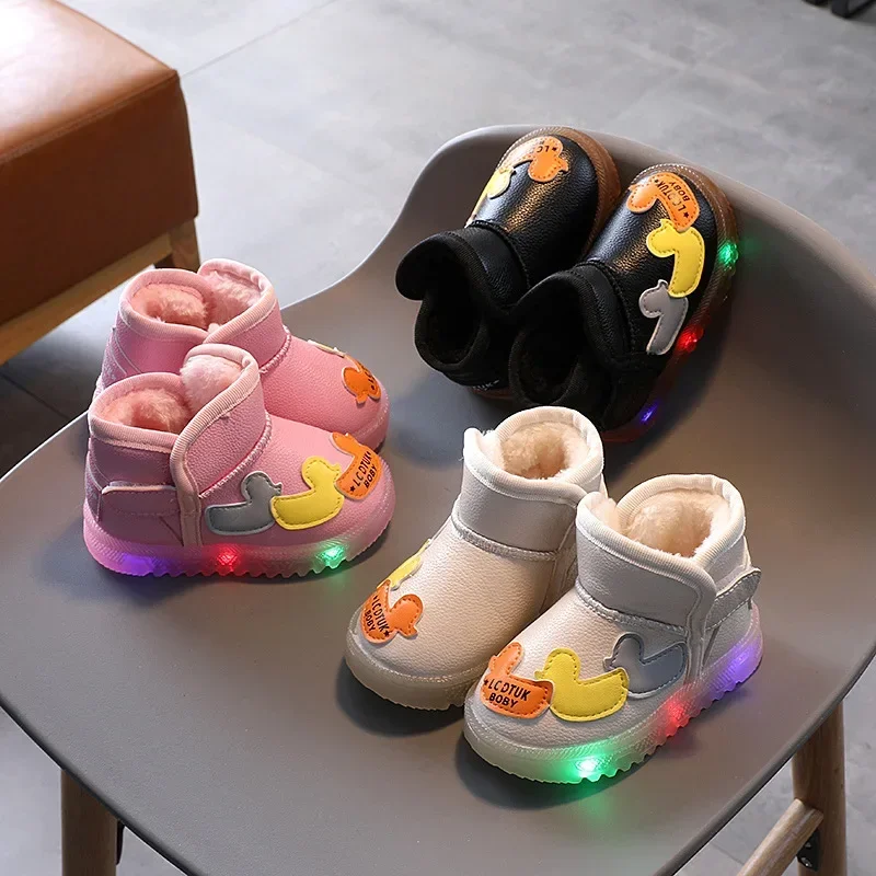 Botas de nieve con luces LED acolchadas para niños - imagen 3