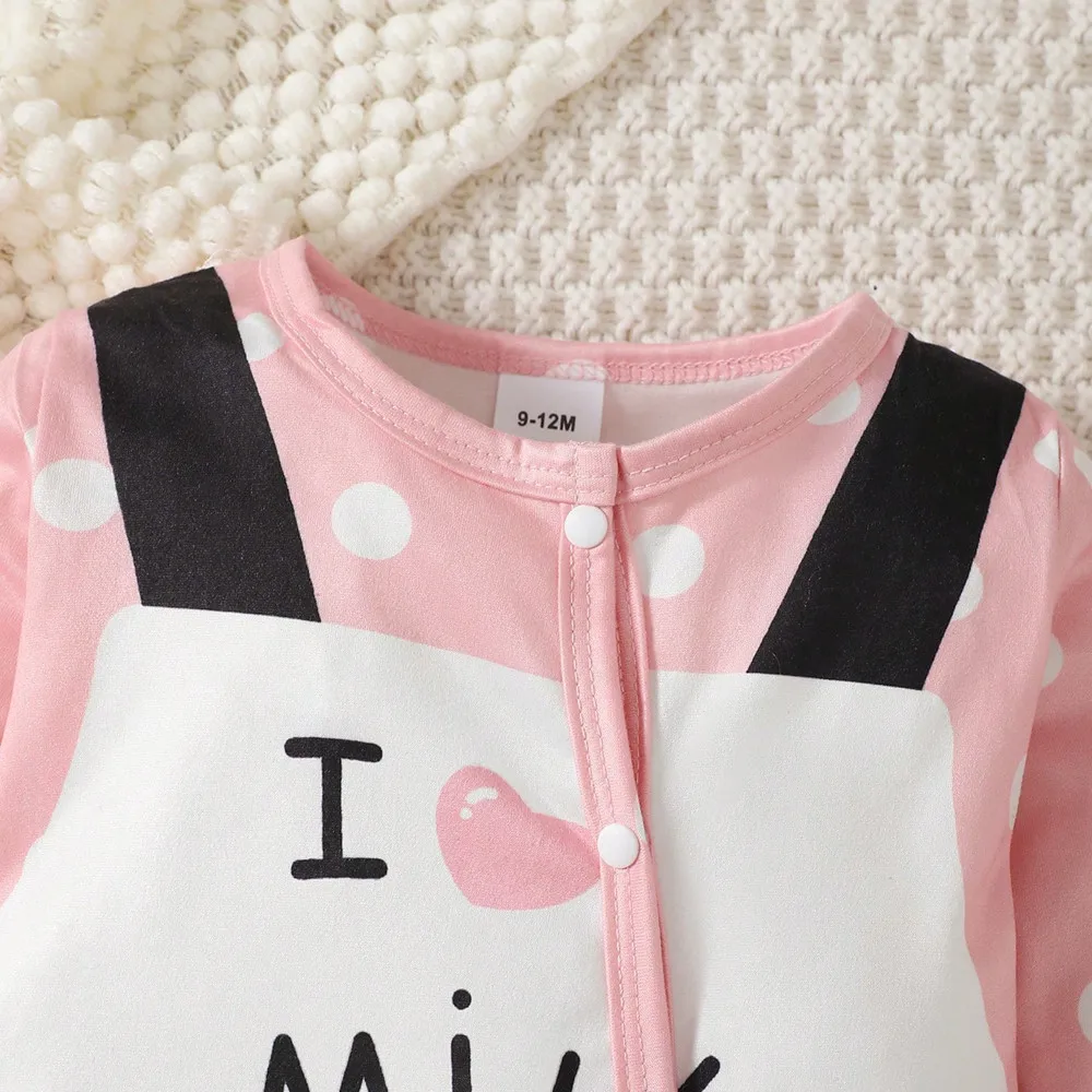 Conjunto pelele niña recién nacida con estampado de dibujos - imagen 4