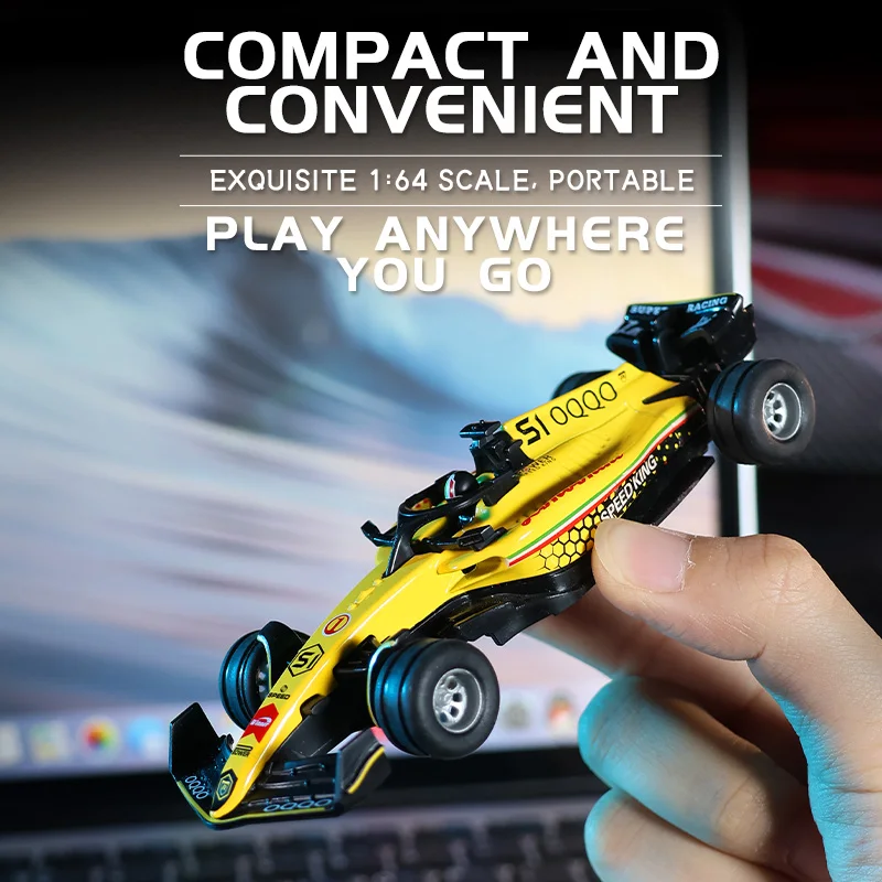 Mini coche RC de carreras de aleación con luz y control remoto - imagen 2
