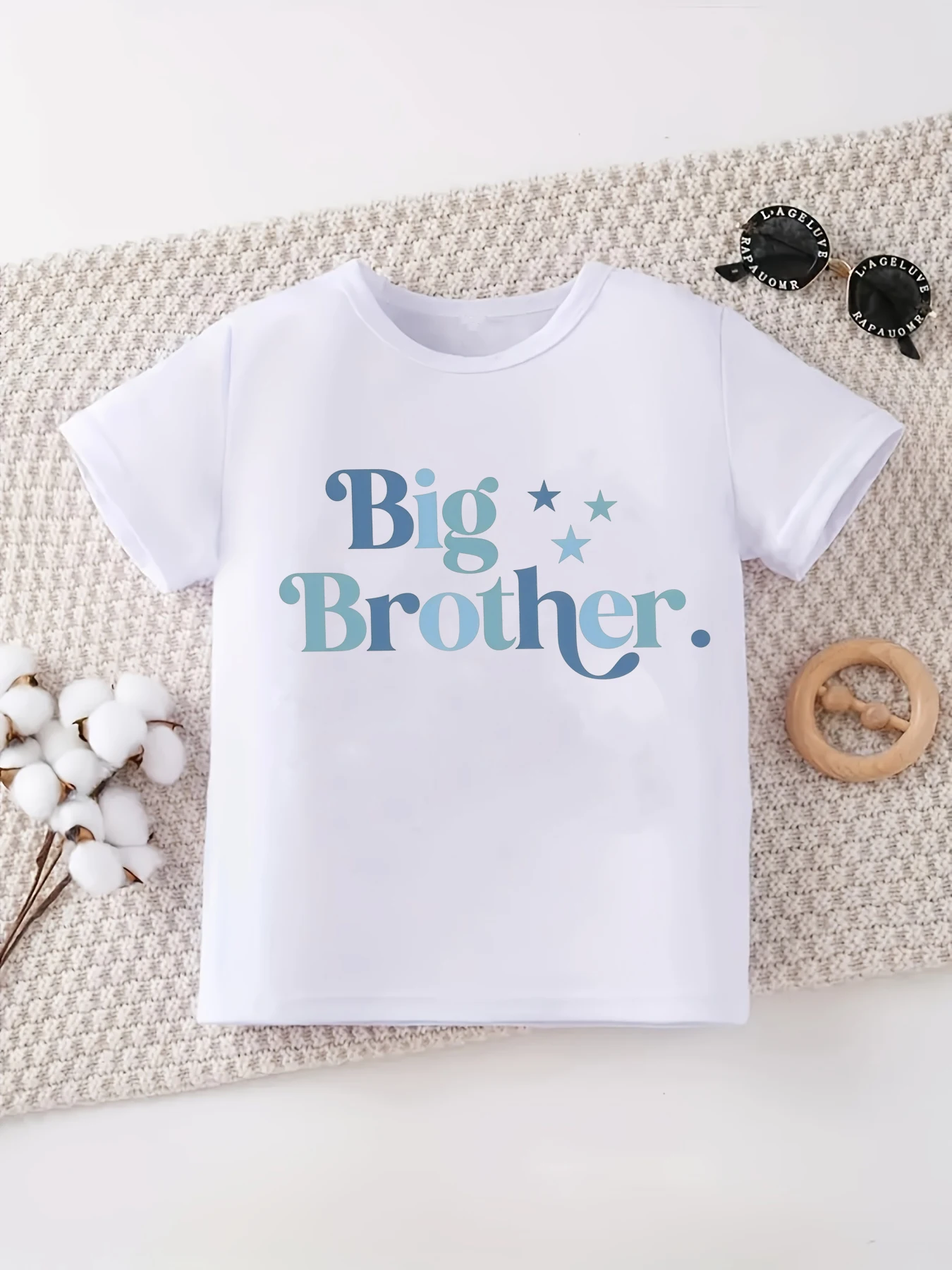 Camiseta Big Brother estrellas – manga corta de verano infantil - imagen 2