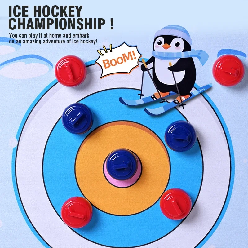 Juego de mesa de curling familiar interactivo para niños - imagen 4