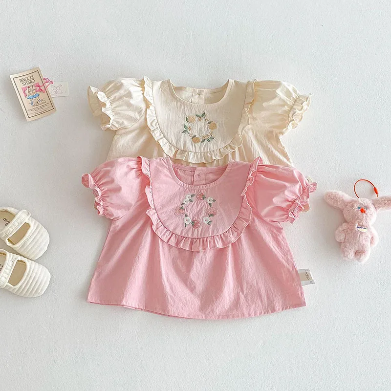 MILANCEL camisa floral suave de algodón para niña verano ligera - imagen 4