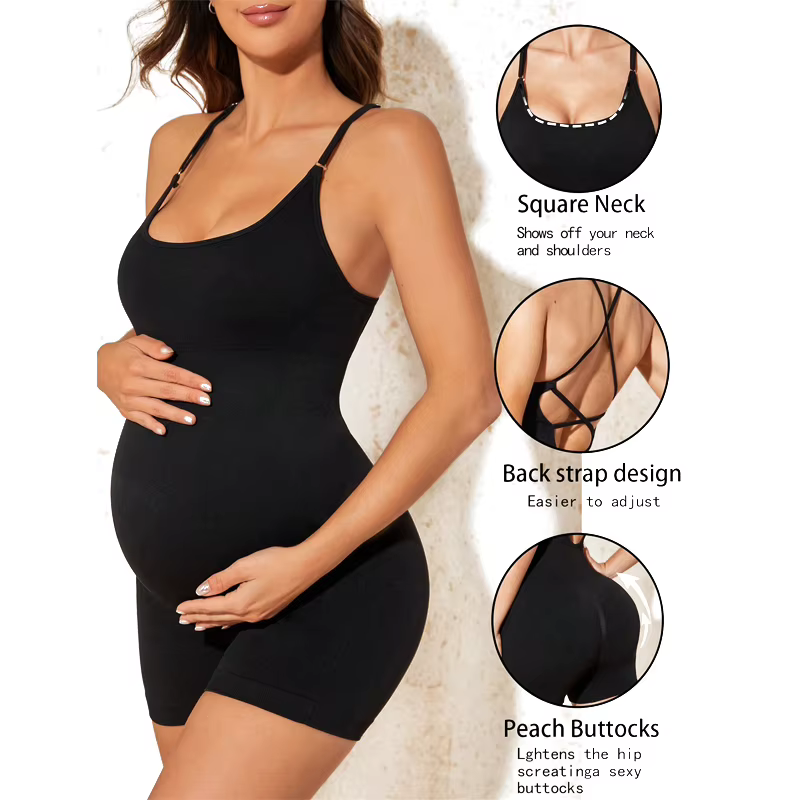 Mono sin mangas de maternidad para verano – Faja moldeadora yoga - imagen 3