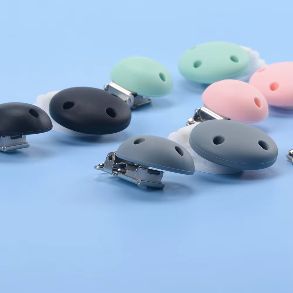 Lofca clips para chupete de silicona redondos dentición sin BPA - imagen 2