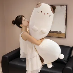 Almohada peluche gato Calicó larga lavable suave para dormir niños