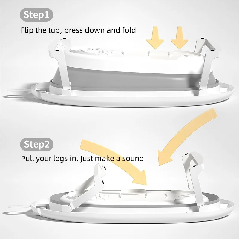 Bañera para bebé con termómetro – Plegable y espaciosa - imagen 3