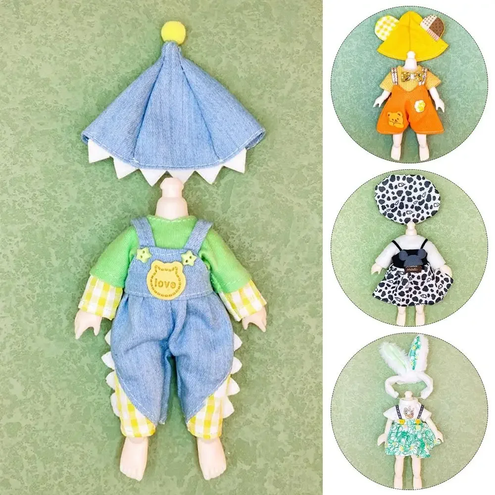 Conjunto BJD con pelele, falda y sombrero para muñecas - imagen 2