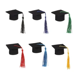 Sombrero de graduación infantil con borlas mini decorativas