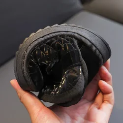 Botas de nieve impermeables para niñas, cálidas a prueba del viento