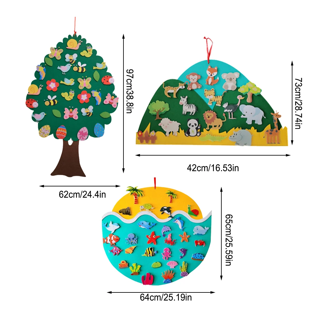 Juguete colgante de fieltro DIY para decorar pared estilo acuario - imagen 4